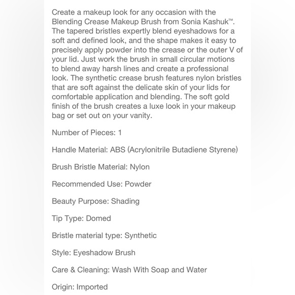 ✨ New Set of 3 Sonia Kashuk Makeup Brushes Crease 273, Tapered 227, Fan 176 ✨ - Picture 6 of 14